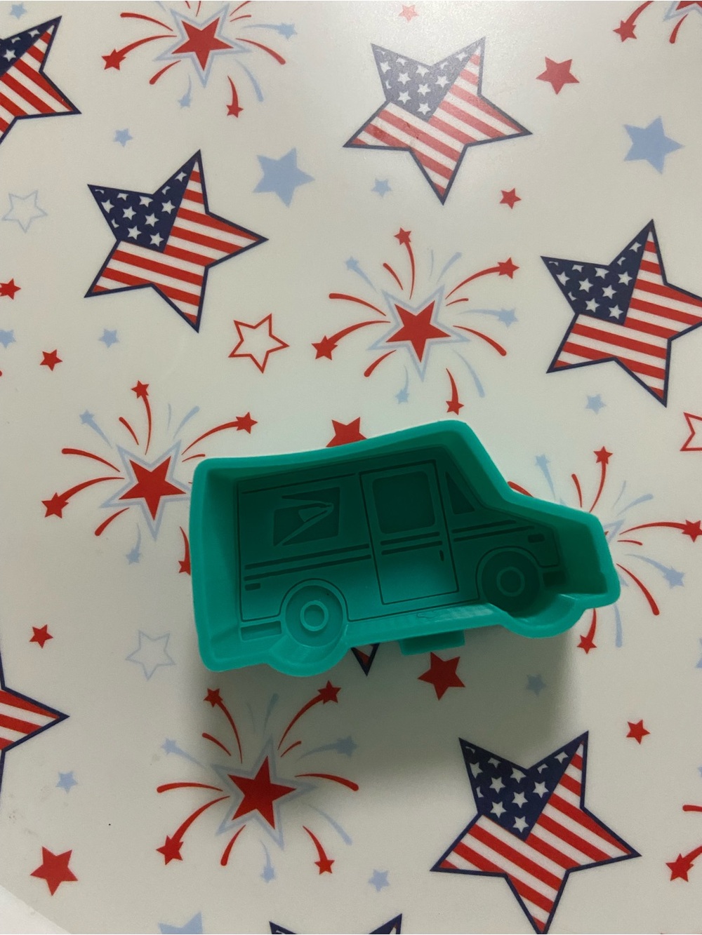 Teal Mail Truck Silicone Mold - Home Art Accent